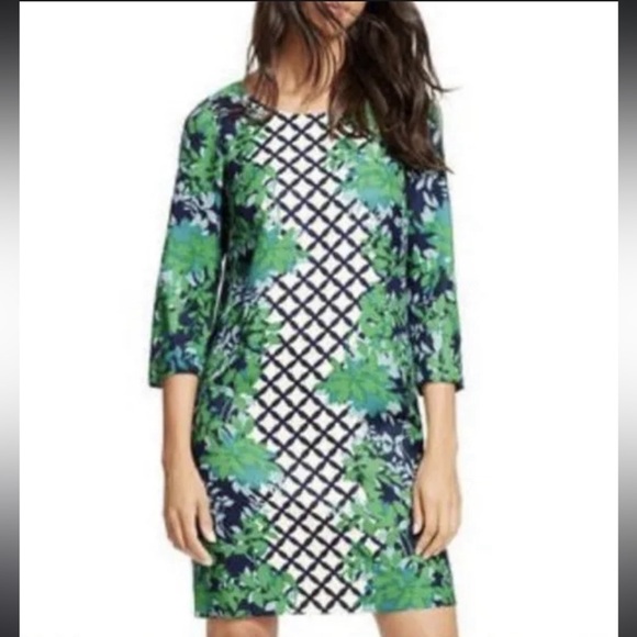 BODEN Floral Lattice Eliza Silk Blend Dress - Picture 1 of 7